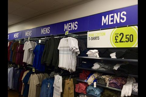 Value menswear is among the offer at the store